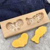 Wooden Mooncake Mold Pastry Mold Bean Paste Cake Baking Tools Chinese Money Fish 40g - Default
