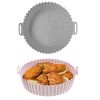 1/2pcs Air Fryer Silicone Pot; Reusable Air Fryer Liners; Silicone Air Fryer Basket; Food Safe Air Fryer Accessories - 1PCS Pink