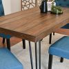 Ashford 7-Piece Dining Set, Hairpin Dining Table with 6 Chairs, 4 Color Options - as Pic