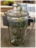 2.75 Quarts Water Pitcher with Lid, Palm Tree Design Unbreakable Plastic Pitcher, Drink Pitcher, Juice Pitcher with Spout BPA Free - as Pic