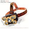Waterproof LED Headlamp - USB Rechargeable for Camping Adventure - Blue
