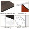 Functional Kitchen Baker's Rack Utility Microwave Oven Stand Storage Cart Workstation Shelf, Black - Black