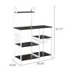 Functional Kitchen Baker's Rack Utility Microwave Oven Stand Storage Cart Workstation Shelf, Black - Black
