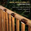 4pcs Solar Wall Light Garden Outdoor; Waterproof Stair Lights With Light Control; For Garden Yard Porch Wedding Party Decor - Brown Shell [warm Light]