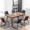 Aryven Industrial 7-Piece Dining Set, Antique Gray - as Pic
