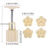 1 Set Cherry Blossom Mooncake Mold Green Bean Pastry Hand Pressed Ice Leather Flower Snack Press Mold Embossing Baking 50g Pastry Cookie - 50g Cherry