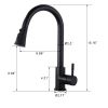 Pull Down Kitchen Faucet with Sprayer Stainless Steel Matte Black - as Pic