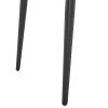 Disassemble rectangular table with arc MDF Black tabletop splicing PVC marble surface 140*76*76cm N101 - as picture