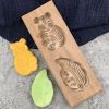 Wooden Mooncake Mold Pastry Mold Bean Paste Cake Baking Tools Panda Leaf 40g - Default