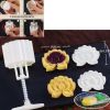 2 Stamps Moon Cake Mold Bean Paste Cake Mold Plastic Baking Mold Lotus 50g - Default