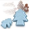 Christmas Tree Cookie Cutter 3 pcs Non-Stick Cupcake Molds Reusable Baking Cups Bakeware Bread Cake Biscuits Molds Chocolate Mold Decorating Tool - 3-