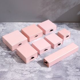 Jewelry Bracelet Jewelry Packaging Box Necklace Ring Earrings Drawer Storage Tray Custom Pull Gift Box (Option: Pink-10XX8X4.2cm)